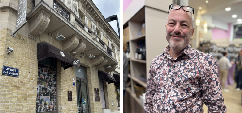 Pierre-Yves Cainjo dans la boutique Le 520 à Épernay